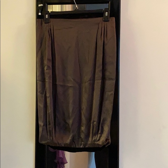 Yves saint laurent silk skirt with velvet trim - Picture 1 of 3